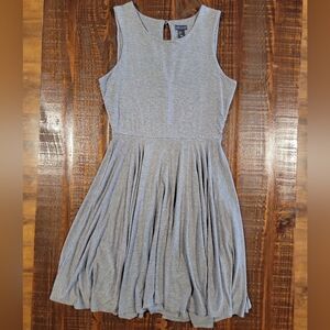 PARAPHRASE Fit & Flare Midi Gray Dress Women's Medium Very Comfy & Flowy EUC